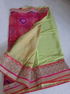 Pure Bandhani Saree