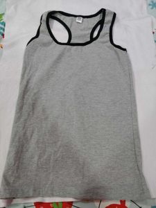 Grey Racerback Tank Top