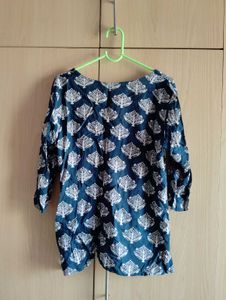 Stylish Blue Tree Print Kurti✨