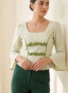 Elegant Square Neck Blouse
