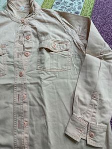 Peach Button-Up Shirt