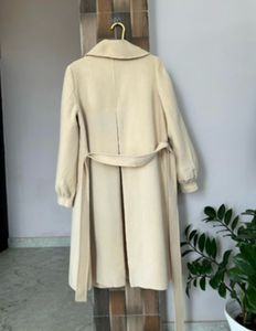 Stylish Beige Belted Coat