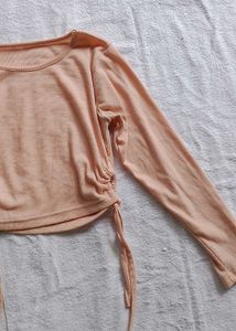 Trendy Ruched Long Sleeve Top