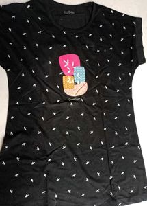 Black Printed T-Shirt