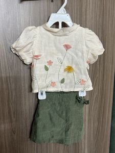Cute Floral Top & Skirt Set