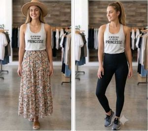 Grey "Princess" Tank Top