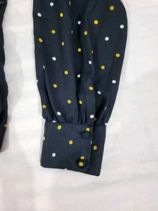 Chic Polka Dot Square Neck Top