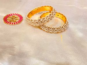 Elegant Embellished Bangle Set