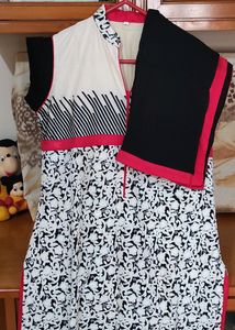 Heavy Embroidery Kurti With Dupatta (no bottom)