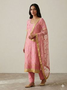 Elegant Pink Kurta Set with Dupatta