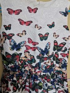 Chic Butterfly Print Dress