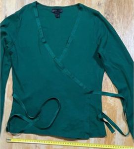 Emerald Green Wrap Top