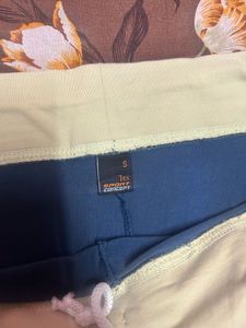 Blue Yoga Pants with Yellow Trim