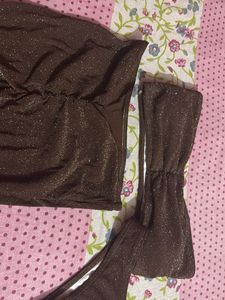 Sparkly Brown Bikini Set