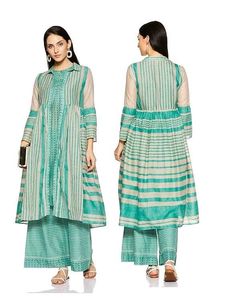 Stylish Teal Women's Palazzo Pants set 3 pc.