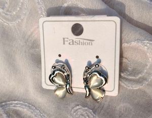 Korean Butterfly Earrings Silver