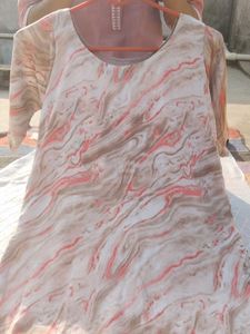 Elegant Printed Kurti Set | Gently Used | No Damag