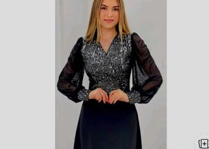 Sparkling Black Ethnic Gown