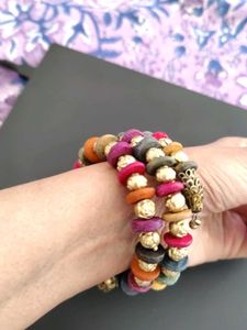 Boho Multicolored Beaded Bracelet
