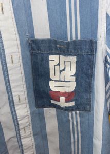 Stylish Striped Denim Shirt