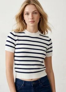 S to M Classic Striped Knit Top