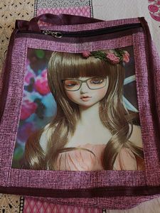 Cute Doll Print Tote Bag