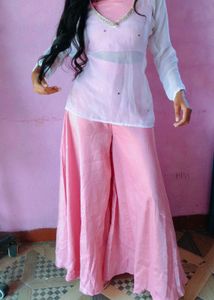 Transparent Kurta Set with Palazzo