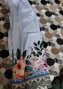 Light Blue Floral Print turkish coord ser
