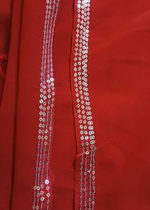 Maroon Floral Embroidered Saree