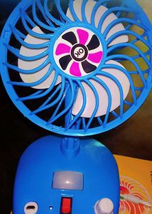 Rechargeable Fan With A Light ,