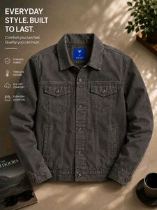 Blue Saint Men's Stylish Dark Grey Jacket