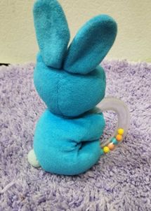 Cute Blue Bunny Rattle Toy