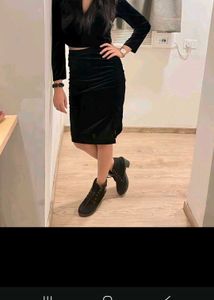 Black Velvet Co-ord Set