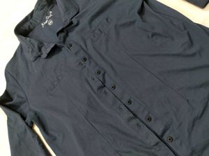 Women's Blue Button Down Shirt - XXL