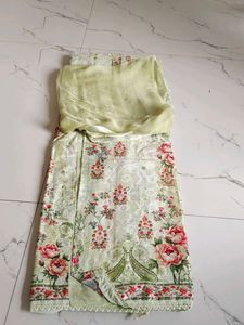 Floral Print Pakistani Lawn Suit Fabric