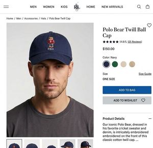 Authentic Ralph Lauren Polo Bear Cap Unisex 🧢