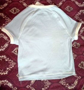 cute powder blue fitted top