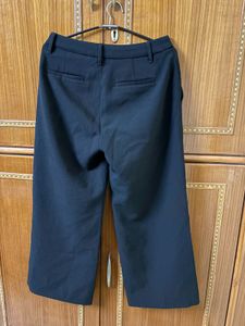 Black Wide Leg Cropped Pants