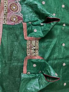 Elegant Green saree fully light weight