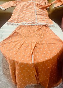 mulmul brand Orange Embroidered sets