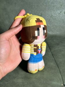 Pixelated Minecraft Plush Toy Keychain
