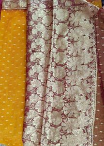 Yellow Polka Dot Saree
