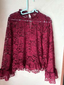 Elegant Lace Long Sleeve Top