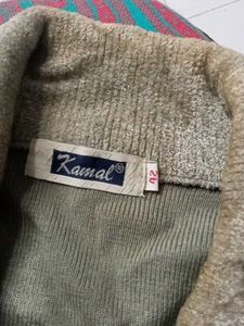Vintage Patterned Zip-Up Jacket
