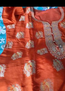 Beautiful Pink Banarasi Silk Suit set