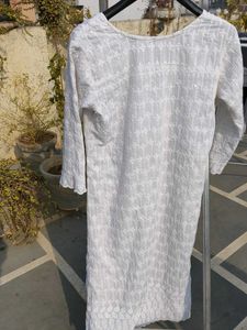 White Embroidered Kurta..