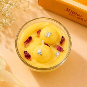Handmade Rasmalai Dessert Candle (Pack of 1)