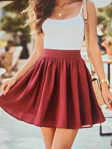 Burgundy Casual Skirt Totally new