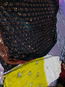 Beautiful Sequined Saree pack 2