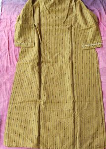 Stylish Yellow Striped Kurta
